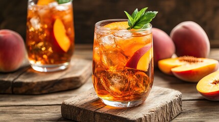 Refreshing Peach Iced Tea