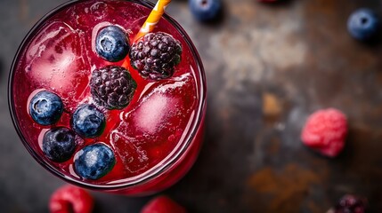 Canvas Print - Refreshing Berry Drink