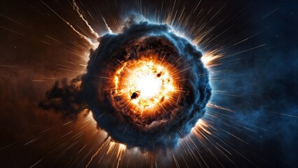 Wall Mural - stunning cosmic explosion radiating energy and light, representing powerful celestial phenomena and 