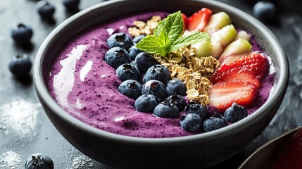 Canvas Print - Delicious and Healthy Acai Bowl