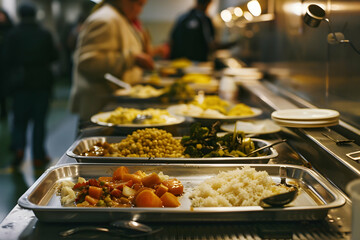 buffet food in a restaurant