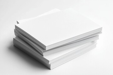 Blank A4 Stacked Paper Mockup isolated created with Generative AI