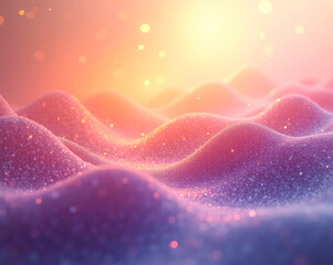 Wall Mural - purple yellow wave elements abstract background