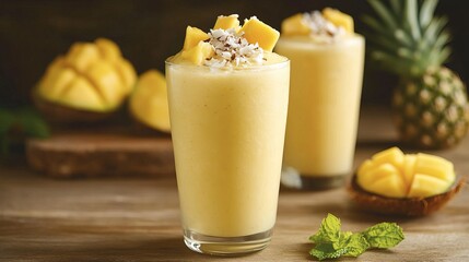 Canvas Print - Refreshing Mango Smoothie