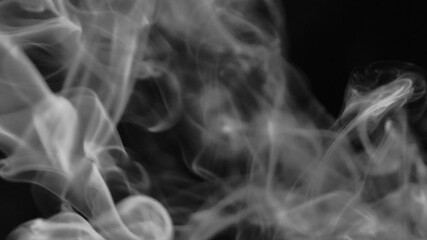 Canvas Print - smoke on black background