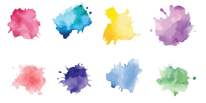 watercolor vector stains; background for texts, Blue watercolor on white background vector illustration.