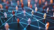 © Business Pics - connected professionals abstract network illustrates business contacts corporate relationships strategic partnerships dynamic 3d rendering