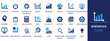 © MDRUHULAMIN - Statistics best solid icon set collection. Web statistics, survey, prediction, analysis, chart, graph, growth, meeting and presentation. Vector illustration.