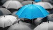 © andri_priyadi - Blue Umbrella in a Sea of Gray