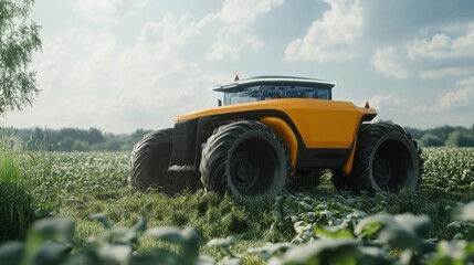 Poster - Farming in the Digital Age: Advanced Tractor Technology Enhances Precision and Efficiency on a Futuristic Smart Farm, Generative AI
