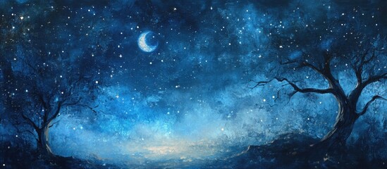 Poster - Starry Background Painting