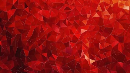 Poster - Red Polygonal Mosaic Background Creative Design Templates