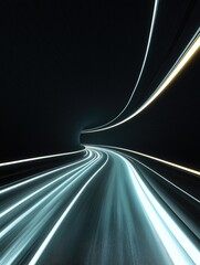 Poster - Dynamic 3D Render of a Moving Road Wallpaper