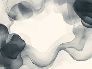 Poster - Abstract gradient frame in monochrome grey tones