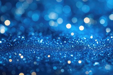 Poster - Vibrant abstract blue backdrop featuring sparkling glitter