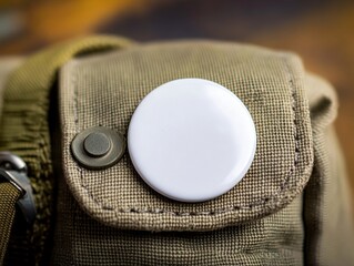 Wall Mural - A close up of a button on a bag