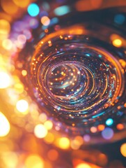 Poster - Abstract round light background in a fantasy 3D rendering style