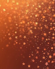 Poster - Dark orange 2D cartoon cover featuring abstract stars Blurred decorative design in a minimalist style ideal for advertisements posters and banners