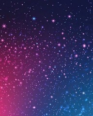 Wall Mural - dark pink and blue 2d cartoon backdrop featuring galaxy stars vibrant illustration with luminous ast