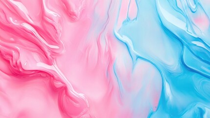 Poster - Pastel Liquid Pink and Blue Background Illustration for Wallpaper Texture