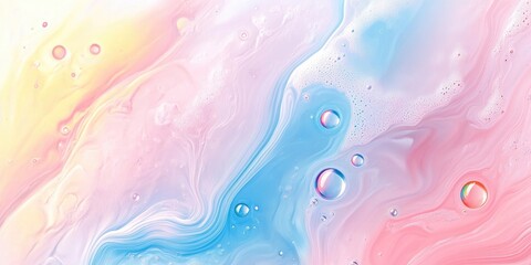 Poster - Abstract pastel marble like background with bubbles and foam texture