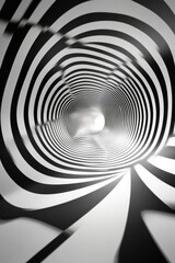 Poster - Abstract black and white striped background creating a captivating optical illusion