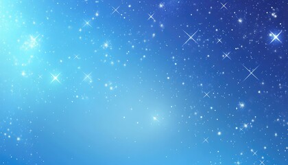 Poster - light blue 2d cartoon template featuring starry sky blurred abstract background with gradient create