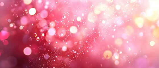 Poster - Abstract background with blurred lights in soft pink tones