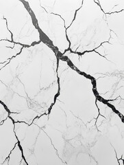 Poster - A minimalist black and white marble texture with delicate veins, creating a high contrast background that exudes luxury in its simplicity.
