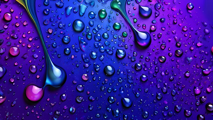 colorful background featuring oil drops suspended in liquid