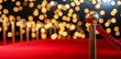 © typepng - Concept of bokeh red carpet and golden barrier.
