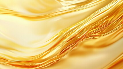 Poster -   A detailed image of a gold cloth with rippling patterns at its core and vibrant hues of the material