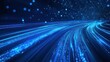 © Johannes - blue abstract technology vector background, speed connection network technology concept, futuristic cyberspace background