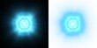 © Quardia Inc. - A glowing blue energy pulse with radiating light beams, set against a dark background, paired with a transparent alpha version. Ideal for sci-fi interfaces, digital design, visual effects.