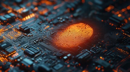 Poster - Digital Fingerprint on Circuit Board