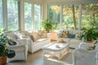 © typepng - English country house style, conservatory room decor, cottage interior design, house improvements, house decor, garden furniture, and generative stock