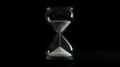 © Johannes - Hourglass with sand running out on dark background, symbolizing countdown and passing time, hourglass, sand, running
