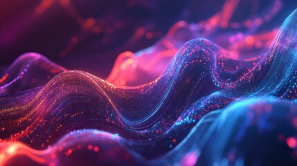 Poster - Ultra futurist tech abstract background. Generative AI