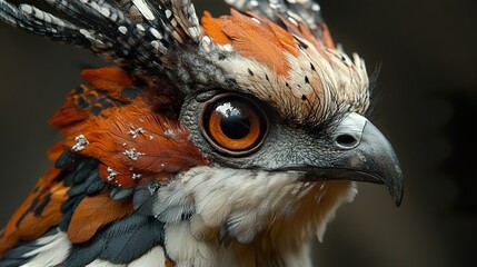 Wall Mural - Close-up Portrait of a Bird with Striking Feathers