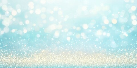 Wall Mural - Abstract blue bokeh background with sparkle.