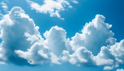 Serene Blue Sky with Beautiful White Clouds - Ideal Nature Background for Websites or Wallpaper