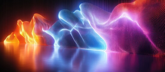 Canvas Print - Abstract 3D Neon Lightscape