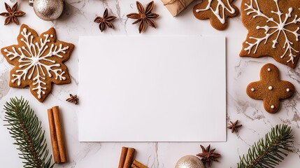 Poster - A white piece of paper with a cookie and a star on it. The cookie is decorated with icing and the star is made of icing