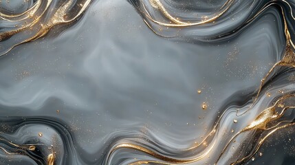 Aufkleber - A gold and silver swirl pattern with a grey background. The gold and silver swirls are very detailed and the grey background is very smooth
