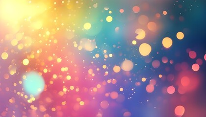 Vibrant Abstract Blur Bokeh with Rainbow Hues and Pastel Shades