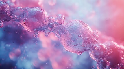 Wall Mural - abstract water bubbles: a microscopic journey