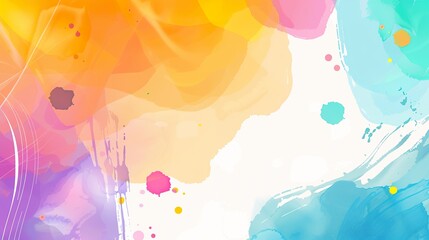 Sticker - Color_ink_gradient_brush_splashes_banner_background