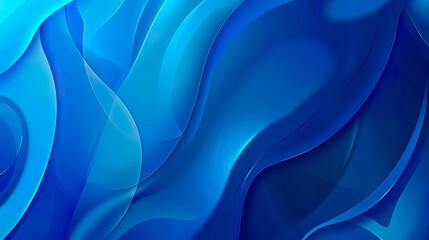 Wall Mural - Blue_minimalist_curve_background