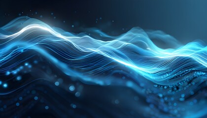 Enigmatic Flow of Radiant Blue Waves