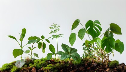 Wall Mural - Eco-friendly botanical studio showcasing plants for sustainable agriculture and environmental growth, celebrating Earth Day on a bright spring backdrop